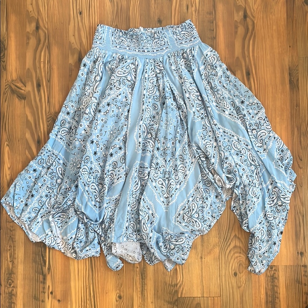 Ariat Blue Asymmetrical Bubble Skirt